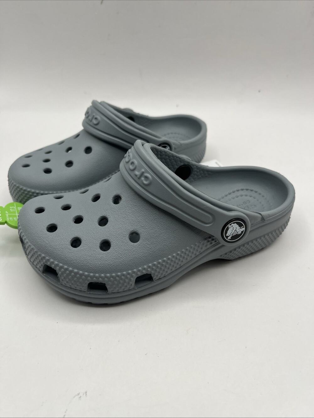 Crocs Kids Unisex Classic Clog Slip-On Sz US C10 Light Gray NWT 206990-0Z3